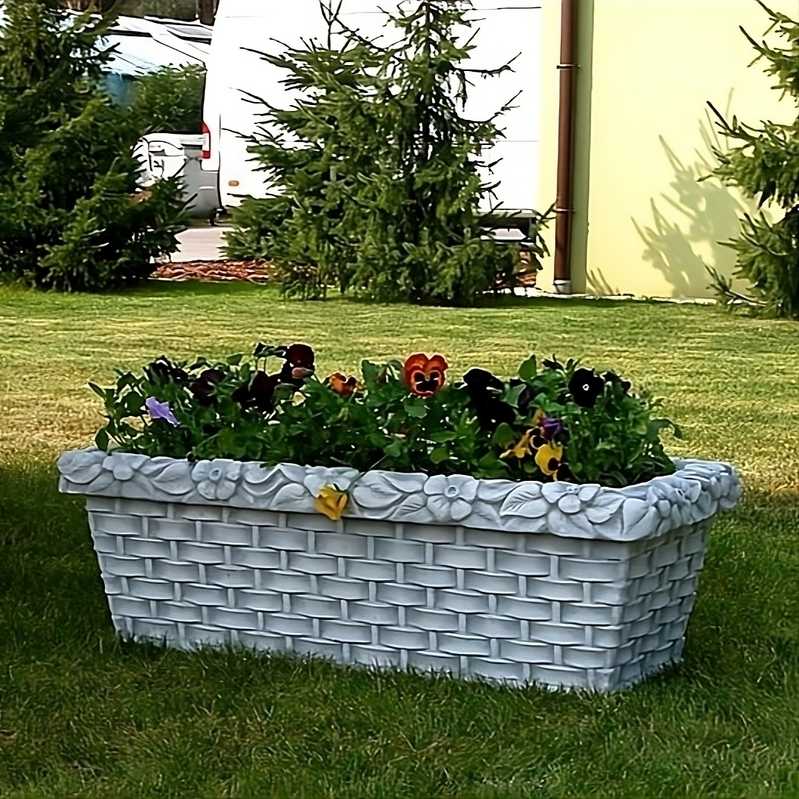 Donica prostokątny Kosz plecionka 