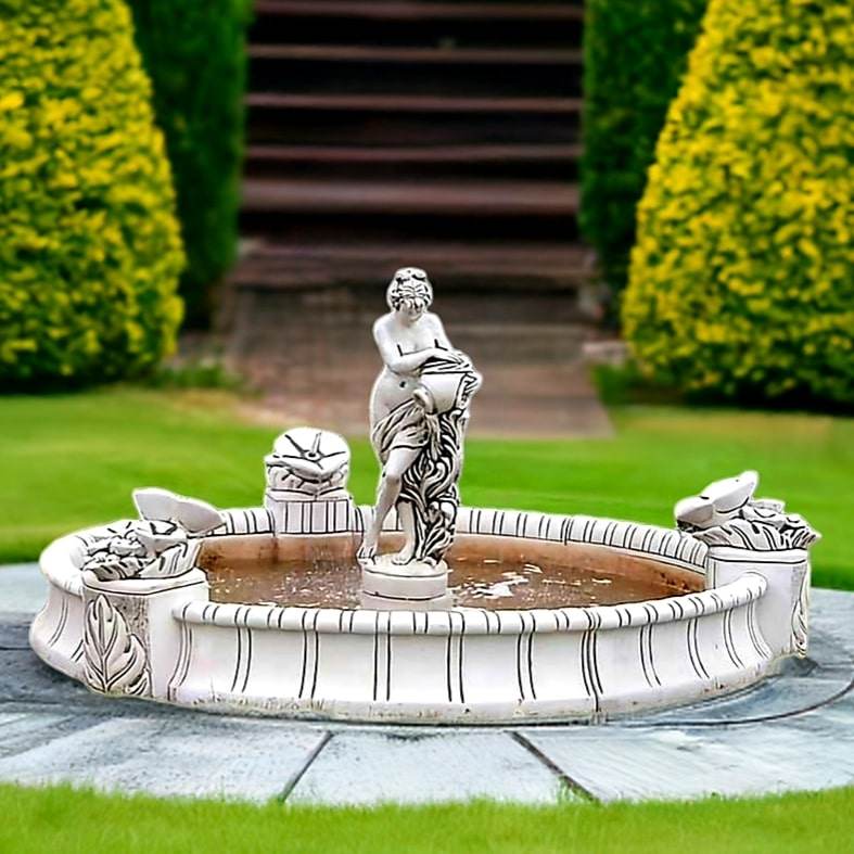 Zestaw Figura Fontannowa Charlotte + Oczko z Natryskami + Akcesoria