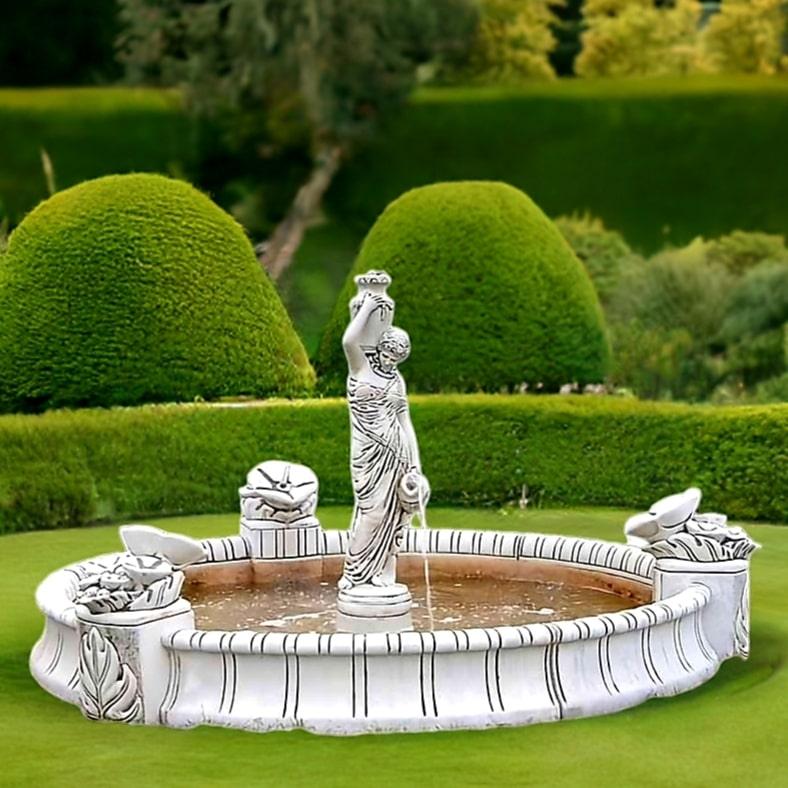 Zestaw Figura fontannowa Greczynka + Oczko z Natryskami + Akcesoria