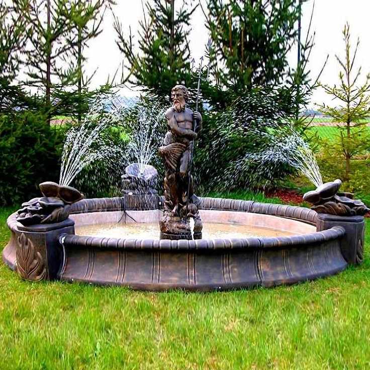 Zestaw Figura fontannowa Neptun + Oczko z Natryskami + Akcesoria