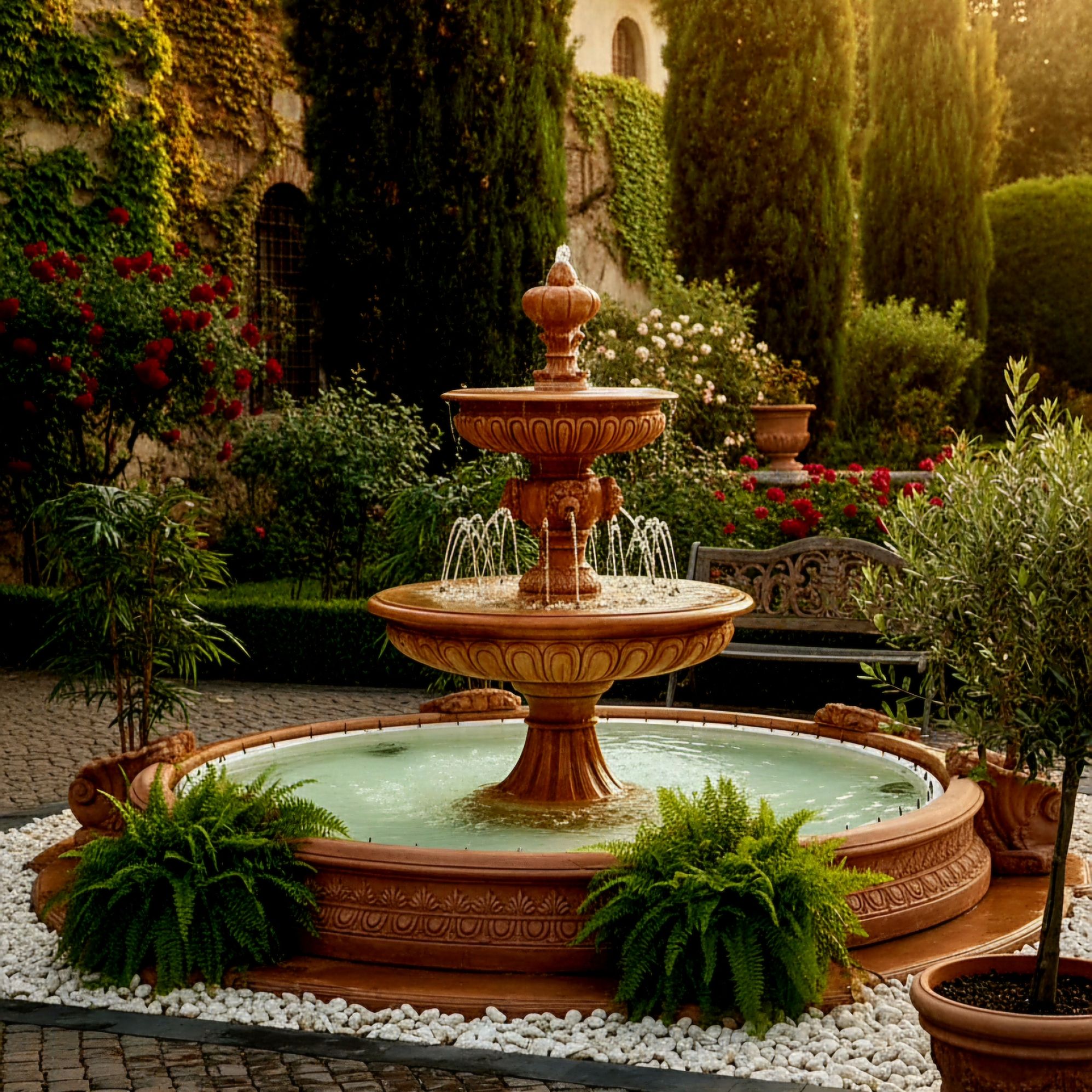 Zestaw Fontanna Duża Fiore + Oczko Marino Duże + Akcesoria