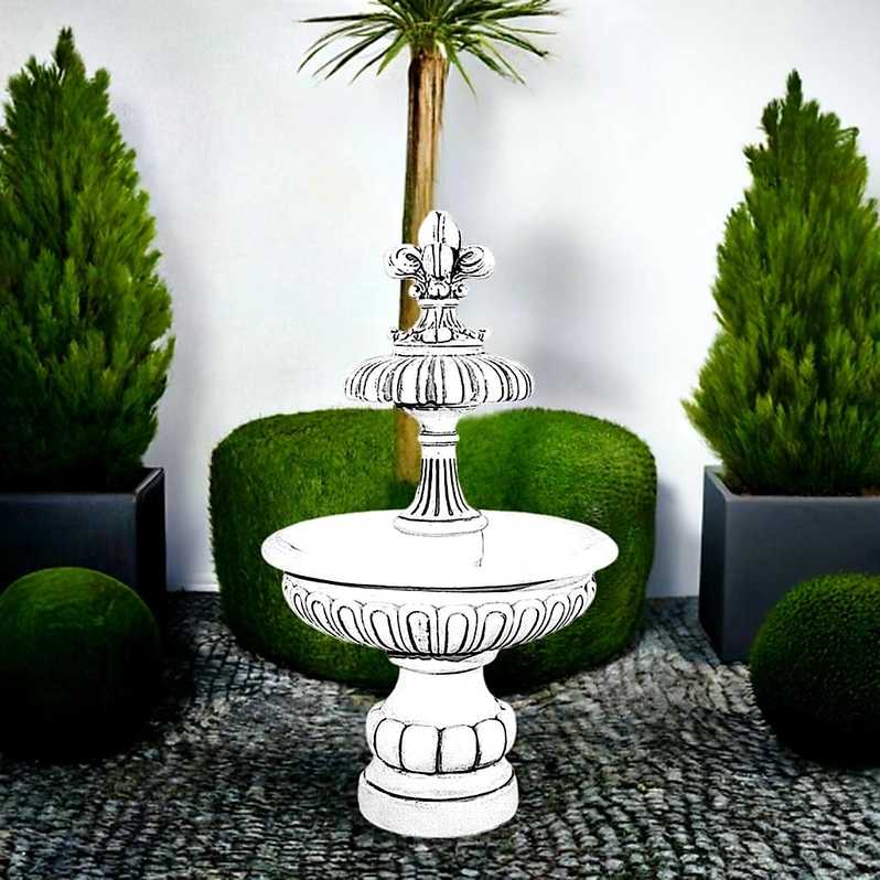 Fontanna dwupiętrowa z Lilią