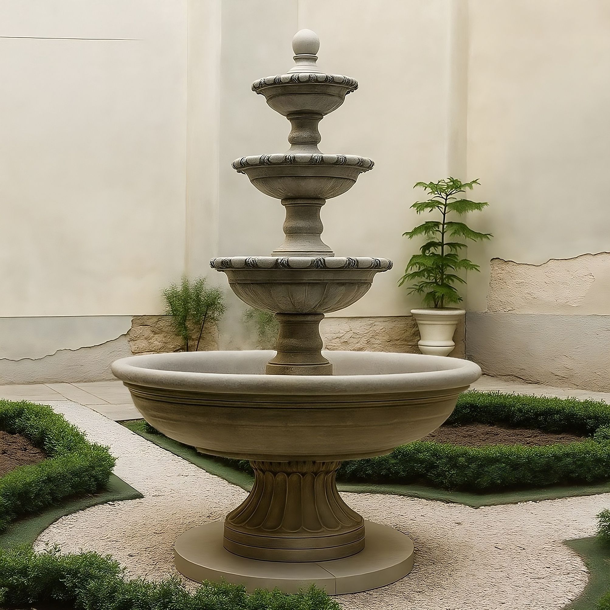 Fontanna Almeria z kulką