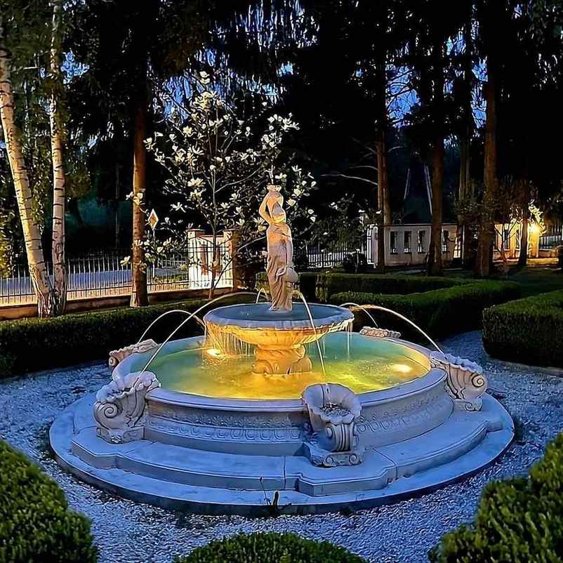 Zestaw Fontanna Włoska Dziewczyna z Dzbanami + Oczko Marino Duże + Akcesoria