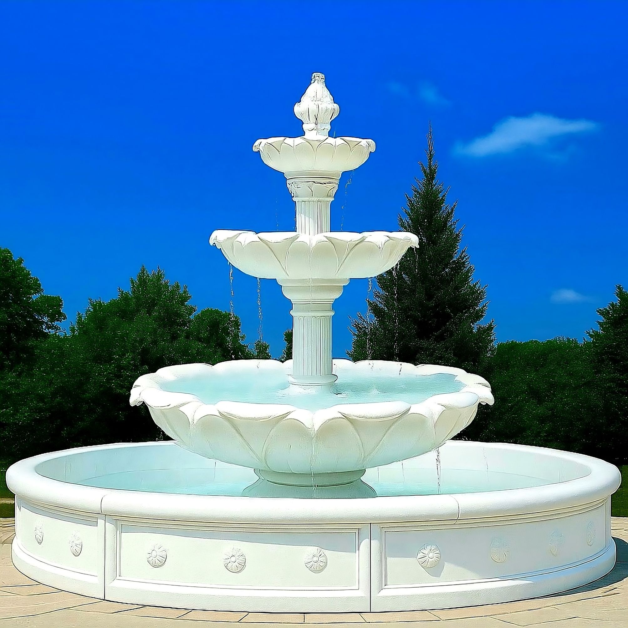 Zestaw Fontanna Kwiat Lotosu + Oczko Kwiat + Akcesoria