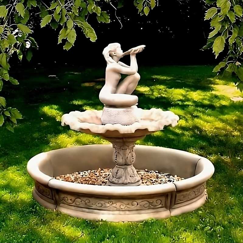 Zestaw Fontanna z Dziewczyną Pijącą Wodę + Oczko Średnie