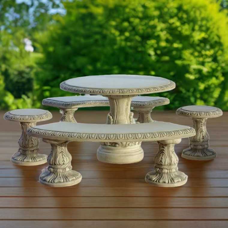 Zestaw Stół Esy Floresy + 2 x Ława Bajda + 2 x Taboret Bajda